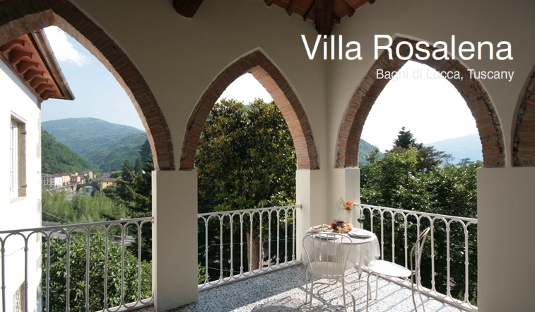 Villa Rosalena bed and breakfast guesthouse accommodation in Bagni di Luicca Tuscany Italy