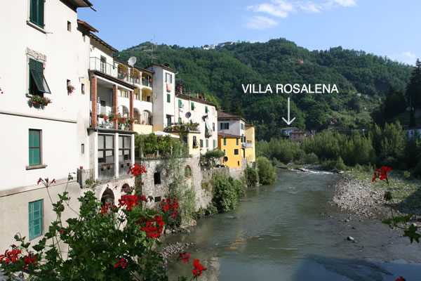 View towards Villa Rosalena